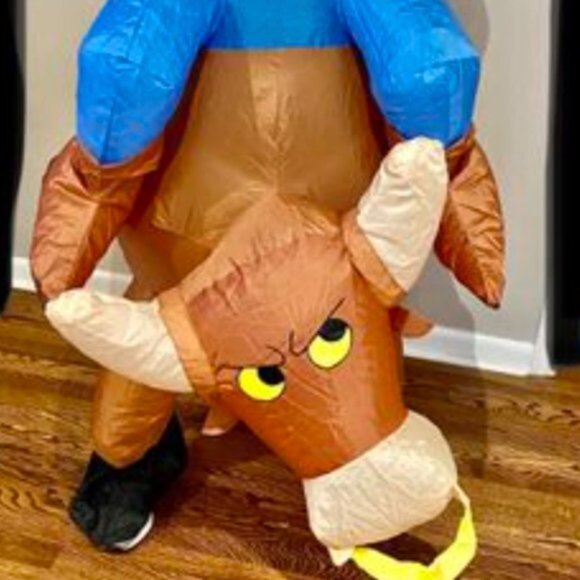 Bull Rider Inflatable Costume, one size fits most. - Picture 2 of 3